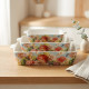 Floral Porcelain Casserole Set 3 Pcs